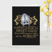 Carte Citation de Romeo et de Juliet (version d'or) (Fleur jaune)