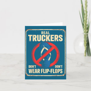 Carte Citation de routier drôle Pas de tongs Fierté du c