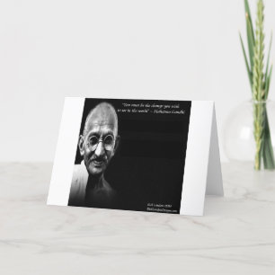 Carte Citation de sagesse de Gandhi sois le changement