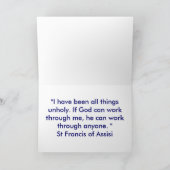 Carte Citation de saint François d'Assise (Intérieur)