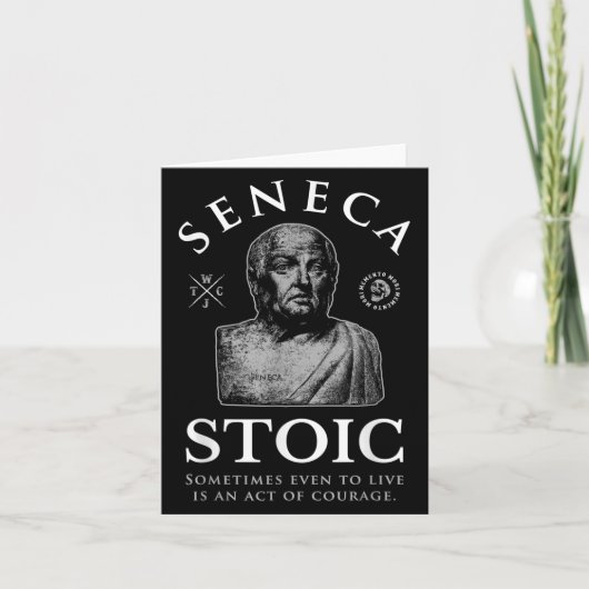 Carte Citation de Seneca "acte de courage" (Devant)