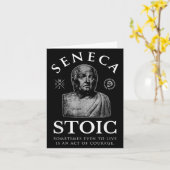 Carte Citation de Seneca "acte de courage" (Fleur jaune)