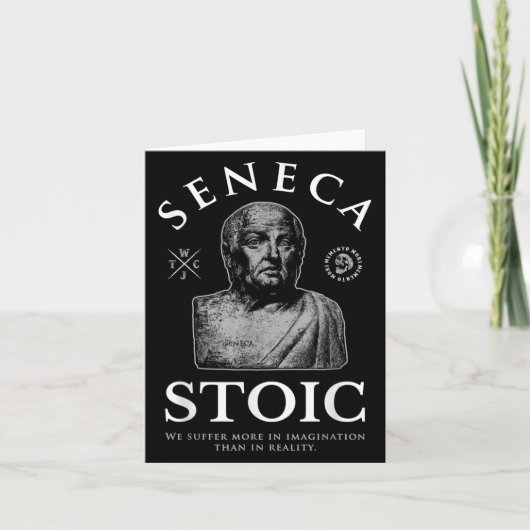 Carte Citation de Seneca "in Imagination" stoïcisme (Devant)
