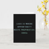 Carte Citation De Seneca, Motivation De Succès Chance Vs (Fleur jaune)