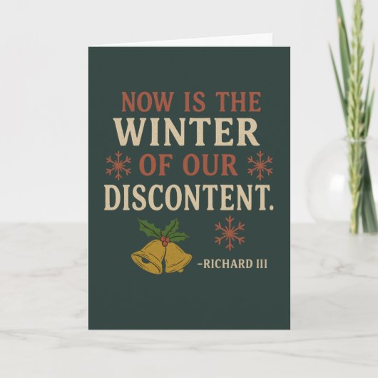 Carte Citation de Shakespeare pour un Noël impertinent  (Devant)