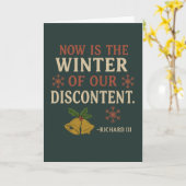 Carte Citation de Shakespeare pour un Noël impertinent  (Fleur jaune)