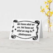 Carte Citation de Shakespeare, Sachez ce que nous sommes (Fleur jaune)