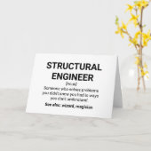 Carte Citation de signification de l'ingénieur structure (Fleur jaune)