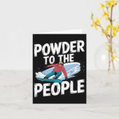 Carte Citation De Snowboard Drôle - Poudre Aux Gens Sn (Fleur jaune)