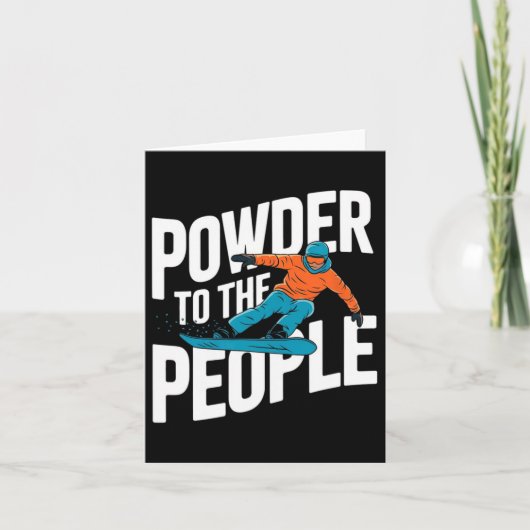 Carte Citation De Snowboard Drôle - Poudre Aux Gens Sn (Devant)