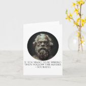 Carte Citation De Socrate Sur Comment Se Tromper - Grec  (Fleur jaune)