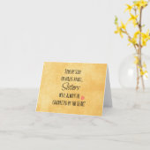 Carte Citation de soeur (Fleur jaune)