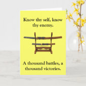 Carte Citation de Sun Tzu (Fleur jaune)