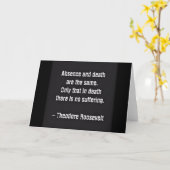 Carte Citation de Teddy Roosevelt - Absence et Mort (Fleur jaune)