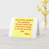 Carte Citation de Thomas Edison (Fleur jaune)