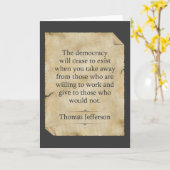 Carte Citation de Thomas Jefferson (Fleur jaune)