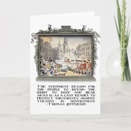 Carte Citation de Thomas Jefferson : Tyrannie dans le (Devant)