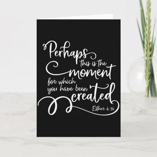 Carte Citation de verset biblique inspirant - Peut-être (Devant)