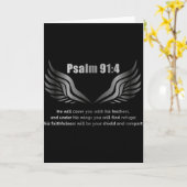 Carte Citation de verset de la Bible chrétienne Psaume 9 (Fleur jaune)