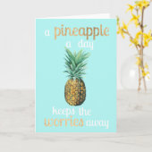 Carte Citation de vie d'ananas (Fleur jaune)