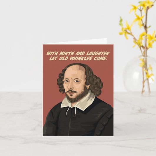 Carte Citation de William Shakespeare (Fleur jaune)