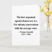 Carte Citation de Winston Churchill 10a (Fleur jaune)