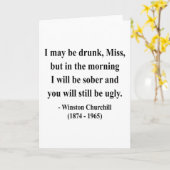 Carte Citation de Winston Churchill 2a (Fleur jaune)