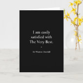 Carte Citation de Winston Churchill ; Le meilleur de tou (Fleur jaune)