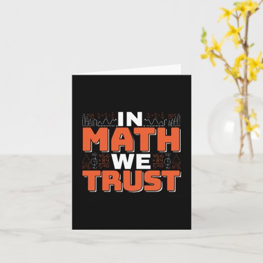 Carte Citation d'enseignant en mathématiques - En mathém (Fleur jaune)