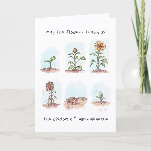 Carte Citation des fleurs (Devant)