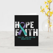 Carte Citation désespérée Faith Hope Suicide Prevention  (Fleur jaune)