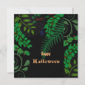 Carte Citation d'Halloween de nuit noire Éffrayante dépl (Dos)