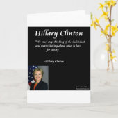 Carte Citation d'Hillary Clinton sur les "individus" (Fleur jaune)