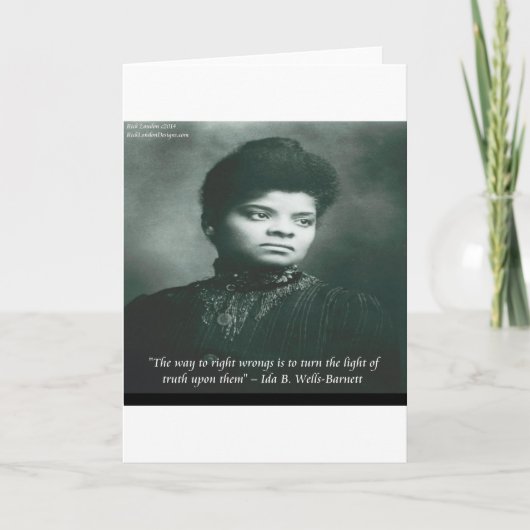 Carte Citation d'Ida B Wells & Vérité (Devant)