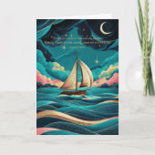 Carte Citation d'illustration minimaliste Turquoise bleu (Devant)