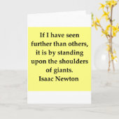 Carte citation d'Isaac Newton (Fleur jaune)