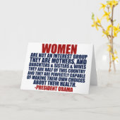 Carte Citation d'Obama de droits de la femme (Fleur jaune)