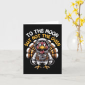 Carte Citation drôle Astronaute Dinde Dans L'espace Than (Fleur jaune)
