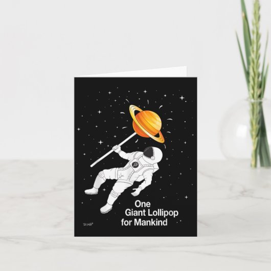 Carte Citation drôle d'astronaute homme dans l'espace pl (Devant)
