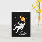 Carte Citation drôle d'astronaute homme dans l'espace pl (Fleur jaune)