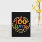 Carte Citation drôle de 100 jours d'école Prof cool 100è (Fleur jaune)