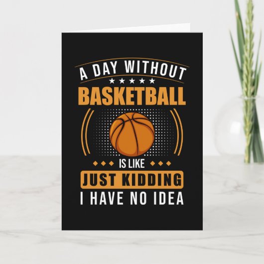 Carte Citation drôle de basket-ball (Devant)