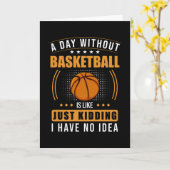 Carte Citation drôle de basket-ball (Fleur jaune)