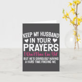 Carte Citation drôle de femme célibataire Gardez mon mar (Fleur jaune)