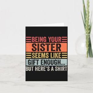 Carte Citation drôle de frère humour sarcastique de frèr