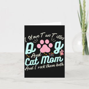 Carte Citation drôle de maman de chat, florale bonne fêt