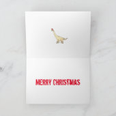 Carte Citation drôle de Noël avec un Brachiosaure en Pèr (Intérieur)