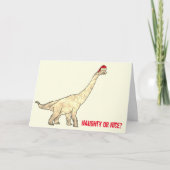 Carte Citation drôle de Noël avec un Brachiosaure en Pèr (Devant)