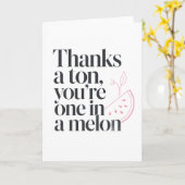 Carte Citation drôle de pastèque pour remercier un collè (Fleur jaune)