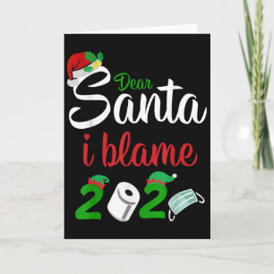 Carte Citation drôle de Père Noël 2020 Noël Je blâme 202